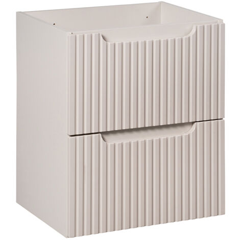 Meuble sous-vasque 50cm 2 tiroirs Riva Cachemire