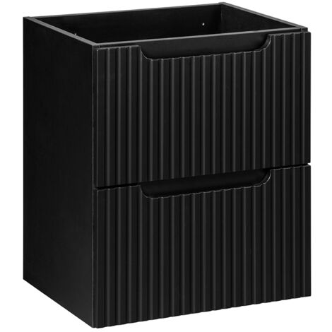 Meuble sous-vasque 50cm 2 tiroirs Riva Noir