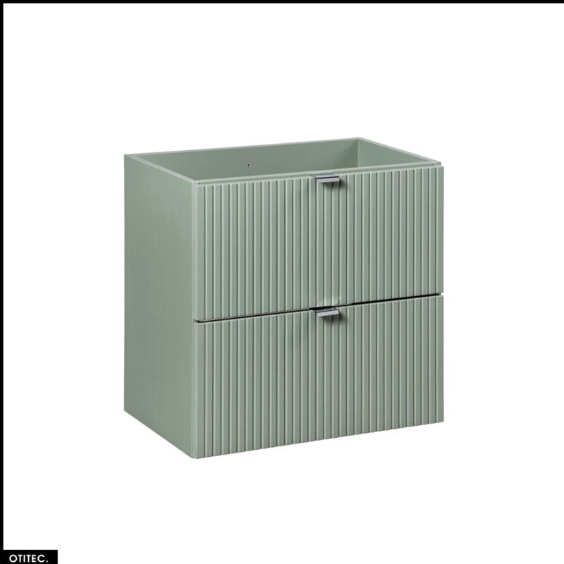 Otitec - Meuble sous vasque - 60 cm - 2 tiroirs - roseau