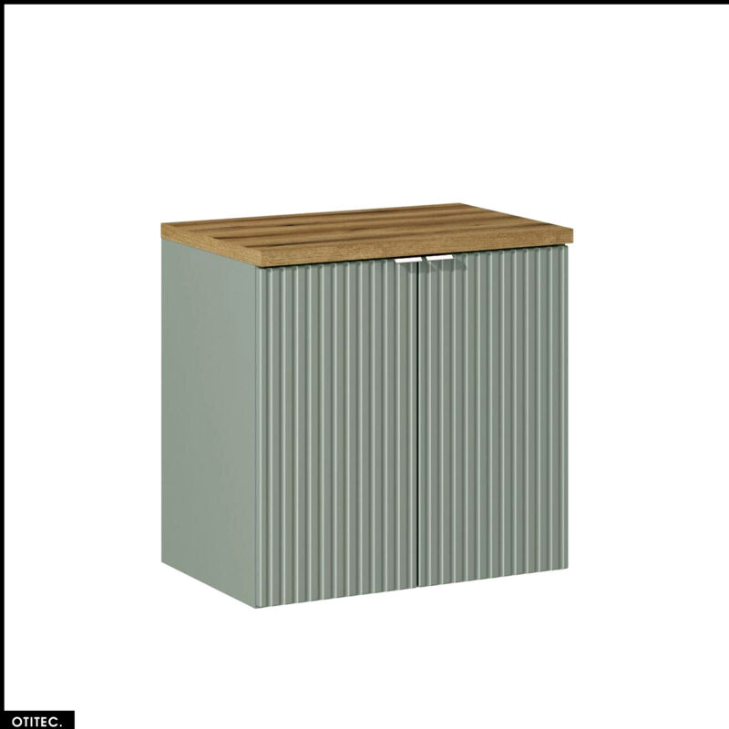 Otitec - Meuble sous vasque - 60 cm - avec Plan - roseau