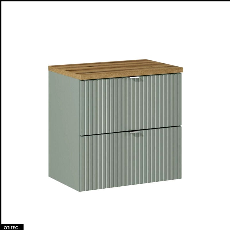 Otitec - Meuble sous vasque - 60 cm - avec Plan - roseau