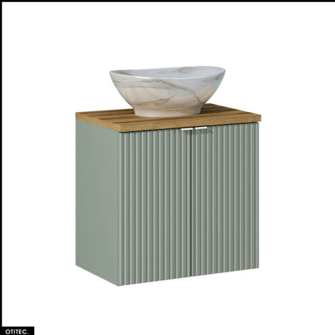 Meuble sous vasque - 60 cm - avec Plan - Vasque à poser - ROSEAU