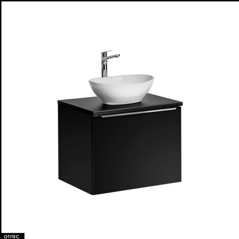 Meuble sous vasque - 60 cm - avec Vasque à poser et Plan - BOLD BLACK
