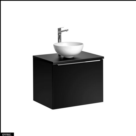 Meuble sous vasque - 60 cm - avec Vasque à poser et Plan - BOLD BLACK