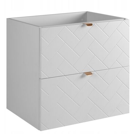 Meuble sous-vasque 60 cm - Blanc Mat - Armoires de salle de bains - Meubles de salle de bains - Vasque Sous-meuble - Sans plateau