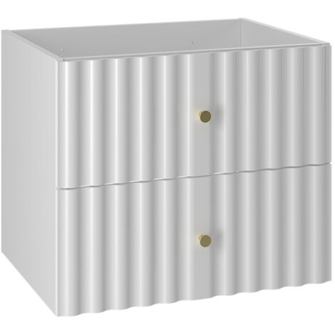 Meuble sous-vasque 60cm 2 tiroirs Izae Blanc