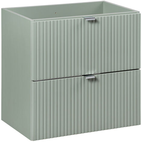 Meuble sous-vasque 60cm 2 tiroirs Jade Vert