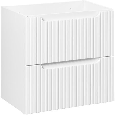 Meuble sous-vasque 60cm 2 tiroirs Riva Blanc