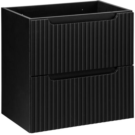 Meuble sous-vasque 60cm 2 tiroirs Riva Noir