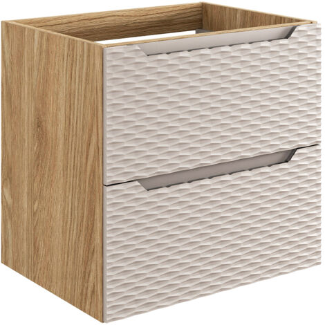 Meuble sous-vasque 60cm Elora Beige et bois