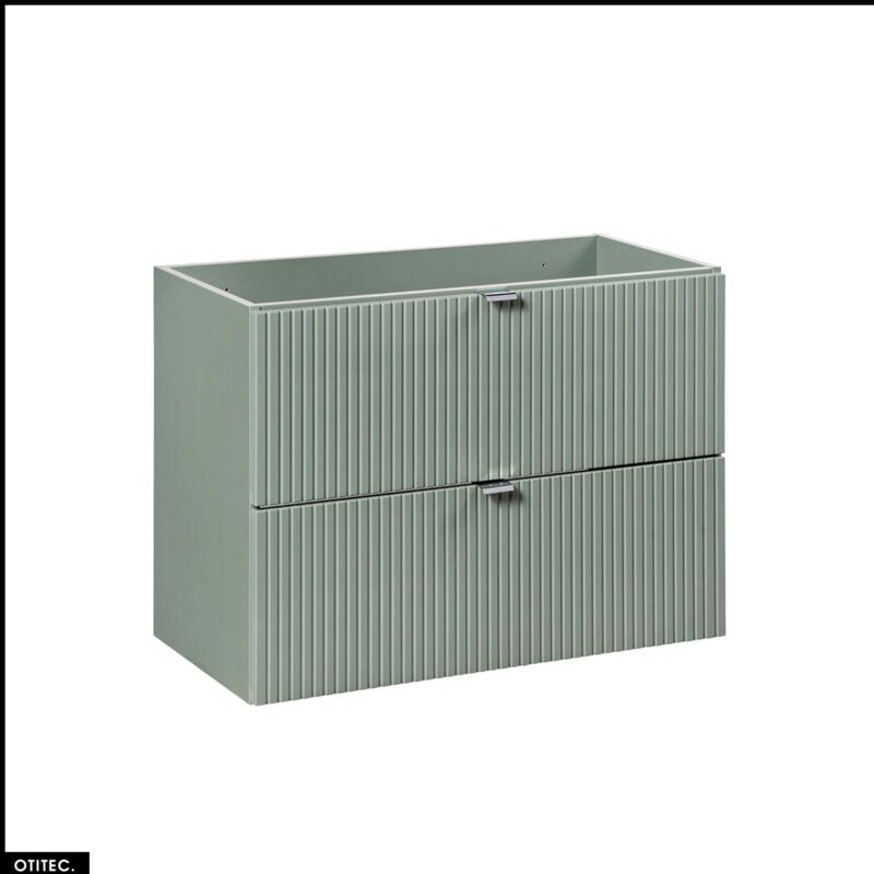 Otitec - Meuble sous vasque - 80 cm - 2 tiroirs - roseau