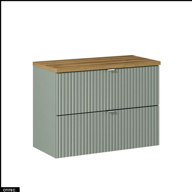 Otitec - Meuble sous vasque - 80 cm - avec Plan - roseau