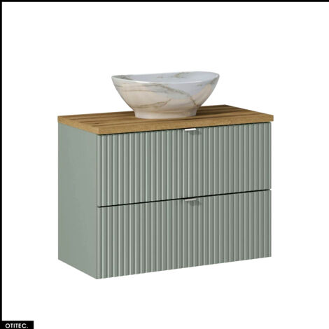 Meuble sous vasque - 80 cm - avec Plan - Vasque à poser - ROSEAU