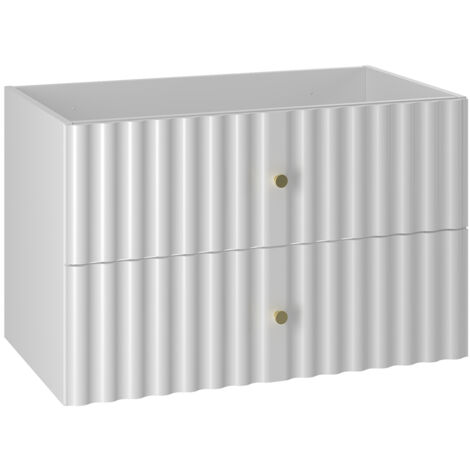 Meuble sous-vasque 80cm 2 tiroirs Izae Blanc