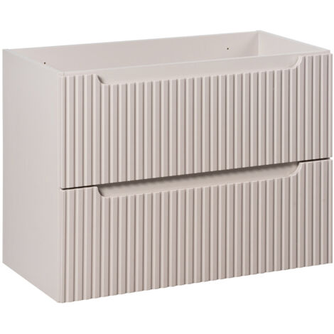 Meuble sous-vasque 80cm 2 tiroirs Riva Cachemire