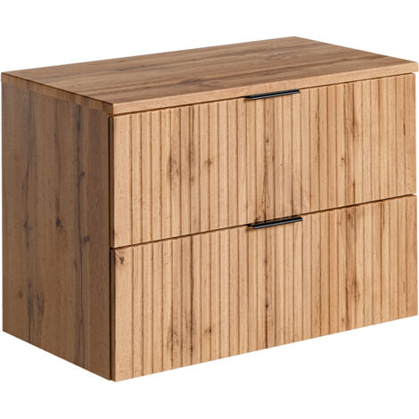Meuble sous-vasque 80cm plan de toilette Adriel Bois
