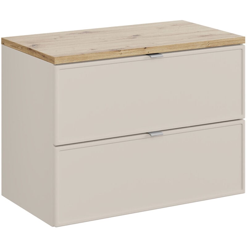 Petits-meubles - Meuble sous-vasque 80cm plan de toilette Alba Cachemire