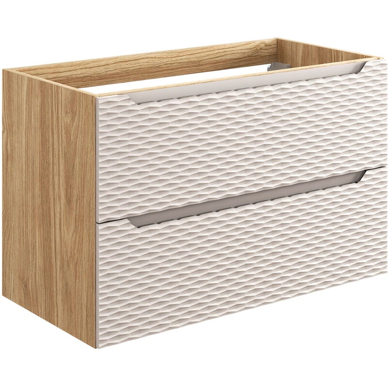 Petits-meubles - Meuble sous-vasque 90cm Elora Beige et bois