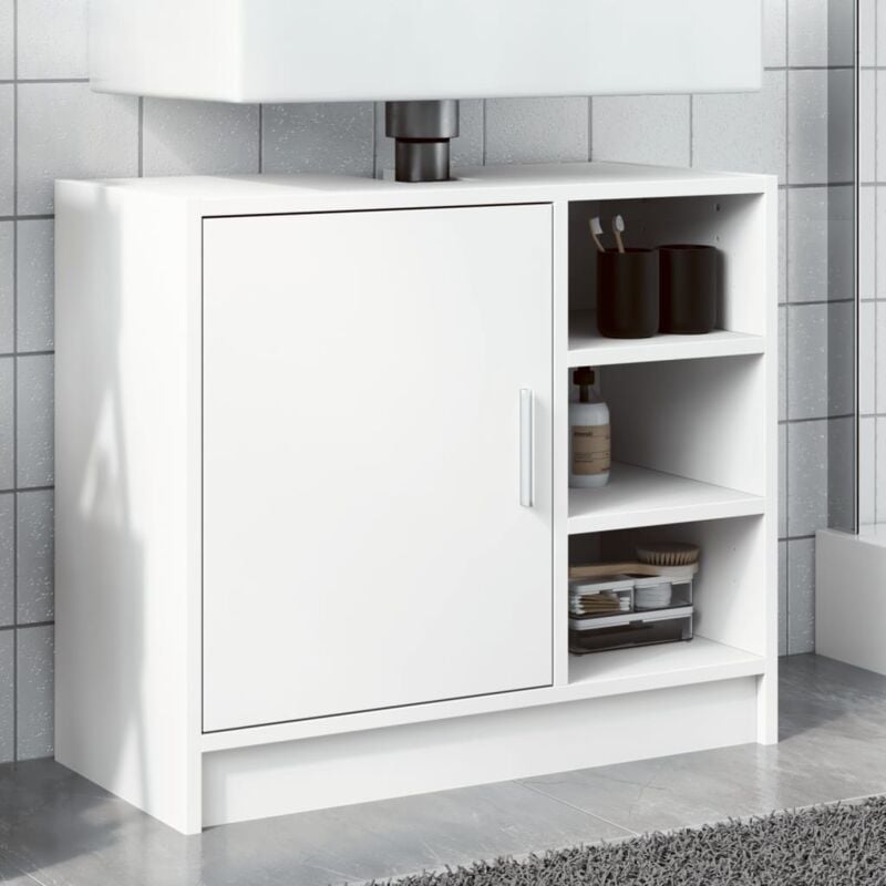 Maisonchic - Meuble sous Vasque, Armoire d'évier, Meuble de Salle de Bain blanc 63x29x55 cm bois d'ingénierie FR445123 design in