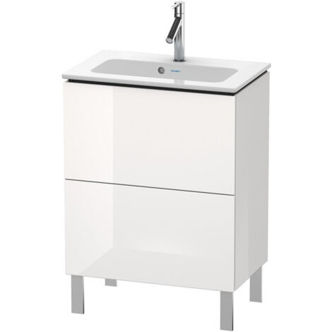 Meuble sous-vasque Duravit L-CUBE Compact 704x620x391mm blanc brillant lack