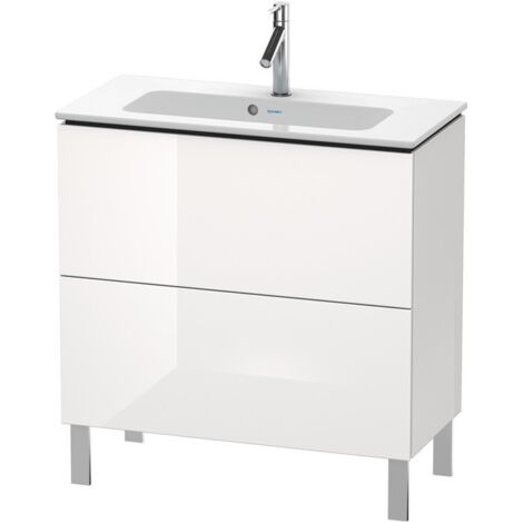 Meuble sous-vasque Duravit L-CUBE Compact 704x820x391mm blanc brillant