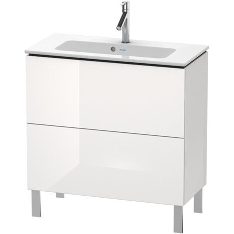 Meuble sous-vasque Duravit L-CUBE Compact 704x820x391mm blanc brillant lack
