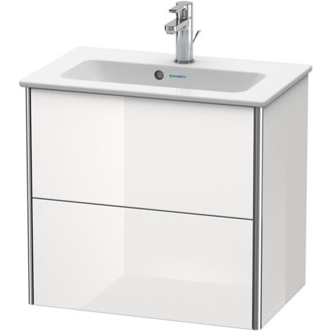 Meuble sous-vasque Duravit XSQUARE COMPACT 560x610x388mm blanc brillant