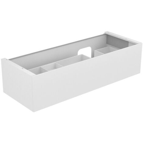 Meuble sous-vasque EDITION 11 PLANNING 1400x350x535mm, découpe siphon droite blanc KEUCO