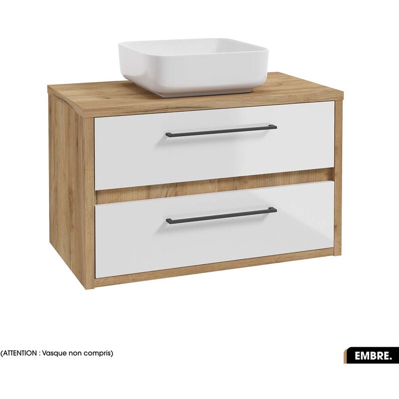 Otitec - Meuble sous vasque embre Blanc 80 x 50 x 45 cm