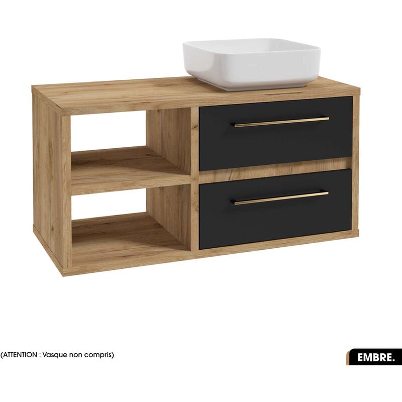 Meuble sous vasque EMBRE Noir 100 x 50 x 45 cm
