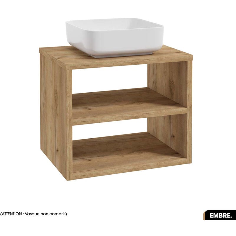 Otitec - Meuble sous vasque embre oak 60 x 50 x 45 cm