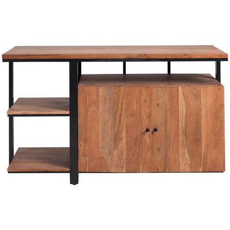 Meuble sous vasque en bois d'acacia et métal Jacob
