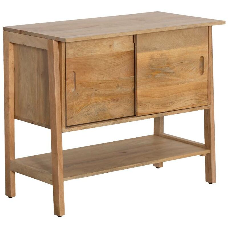 Made In Meubles - Meuble sous vasque en bois de manguier 90 cm Nour