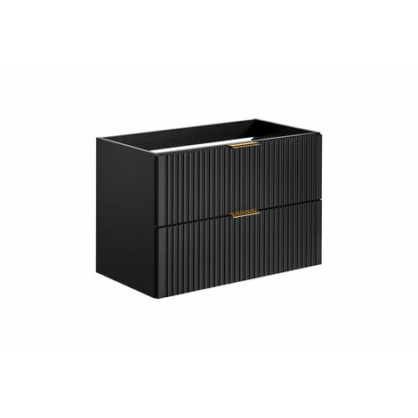 Meuble sous vasque en bois Georgia Black - H 57 x l 80 x P 46 cm - Livraison gratuite