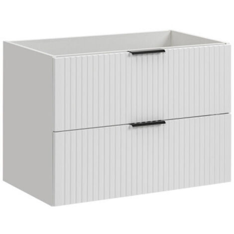 Meuble sous vasque en bois Georgia White - H 57 x l 80 x P 46 cm - Livraison gratuite