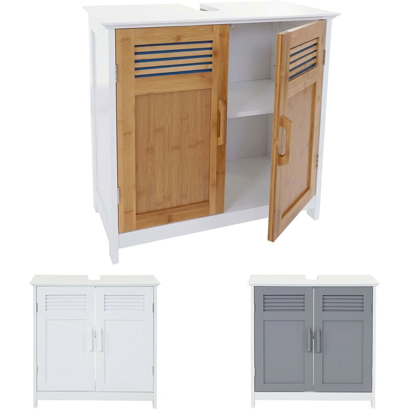 HW - Meuble sous-vasque C-A85, 60x60x30cm - gris