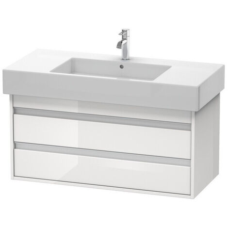 Meuble sous-vasque KETHO 455x1000x480mm blanc brillant