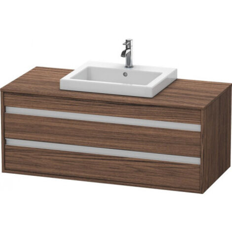 Meuble sous-vasque KETHO 550x1200x496mm noyer foncé