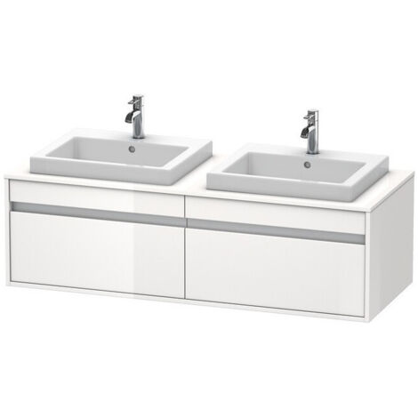 Meuble sous-vasque KETHO 550x1400x426mm WT li blanc brillant