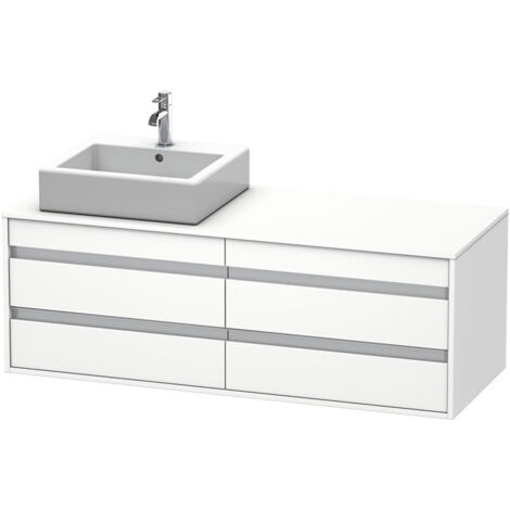 Meuble sous-vasque KETHO 550x1400x496m avec éclairagecken li blanc mat