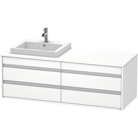 Meuble sous-vasque KETHO 550x1400x496mm WT li blanc mat