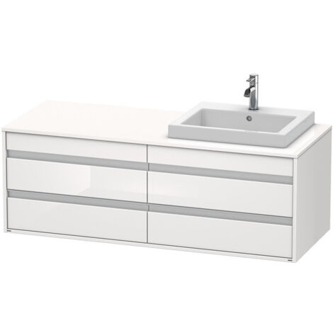 Meuble sous-vasque KETHO 550x1400x496mm WT re blanc brillant