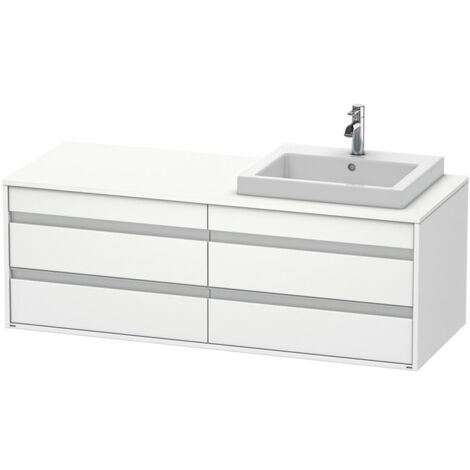 Meuble sous-vasque KETHO 550x1400x496mm WT re blanc mat