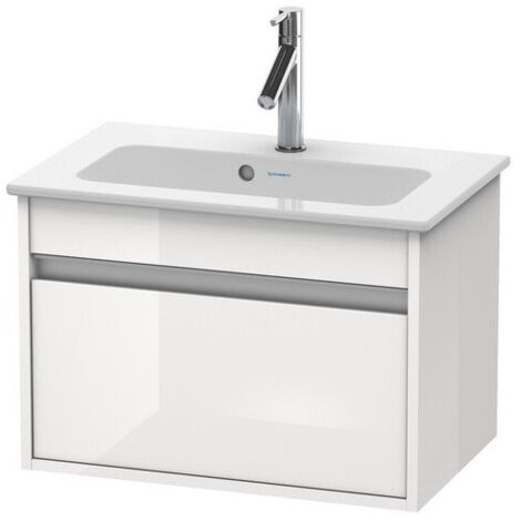 Meuble sous-vasque KETHO COMPACT 410x600x385mm blanc brillant