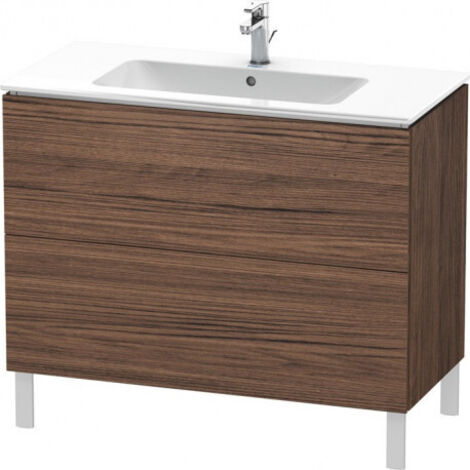 Meuble sous-vasque L-CUBE 1020x481x704mm noyer foncé