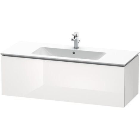 Meuble sous-vasque L-CUBE 1220x481x400mm blanc brillant