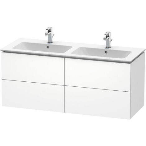 Meuble sous-vasque L-CUBE 1290x481x550mm blanc mat