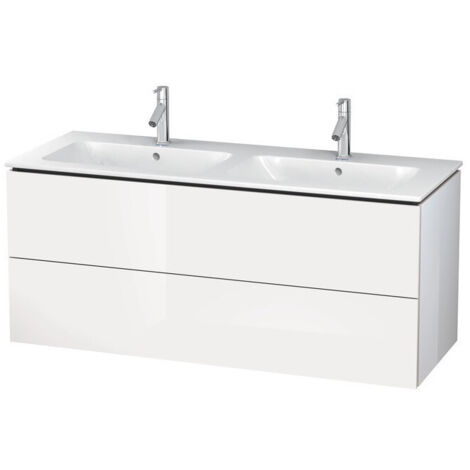 Meuble sous-vasque L-CUBE 1290x481x555mm blanc mat