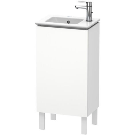 Meuble sous-vasque L-CUBE 294x420x704mm ouverture droite blanc mat