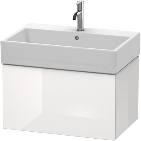 Meuble sous-vasque L-CUBE 394x684x459mm blanc brillant